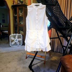 Nwot Antonio Melani Sleeveless cotton poplin blouse sz xs
